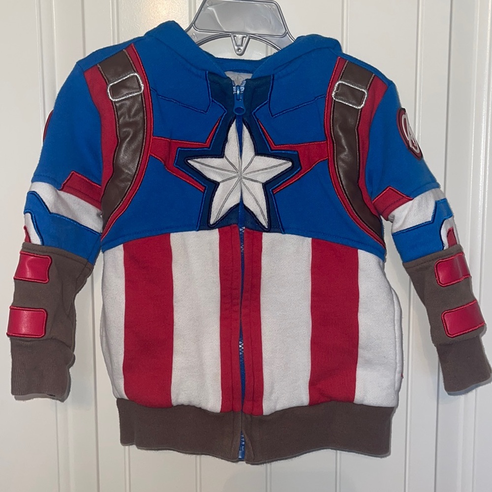 2T boys Disney Captain America full zip jacket